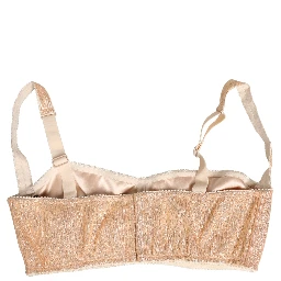Beige Semi-Pad Underwire Balconette Bra Underwear