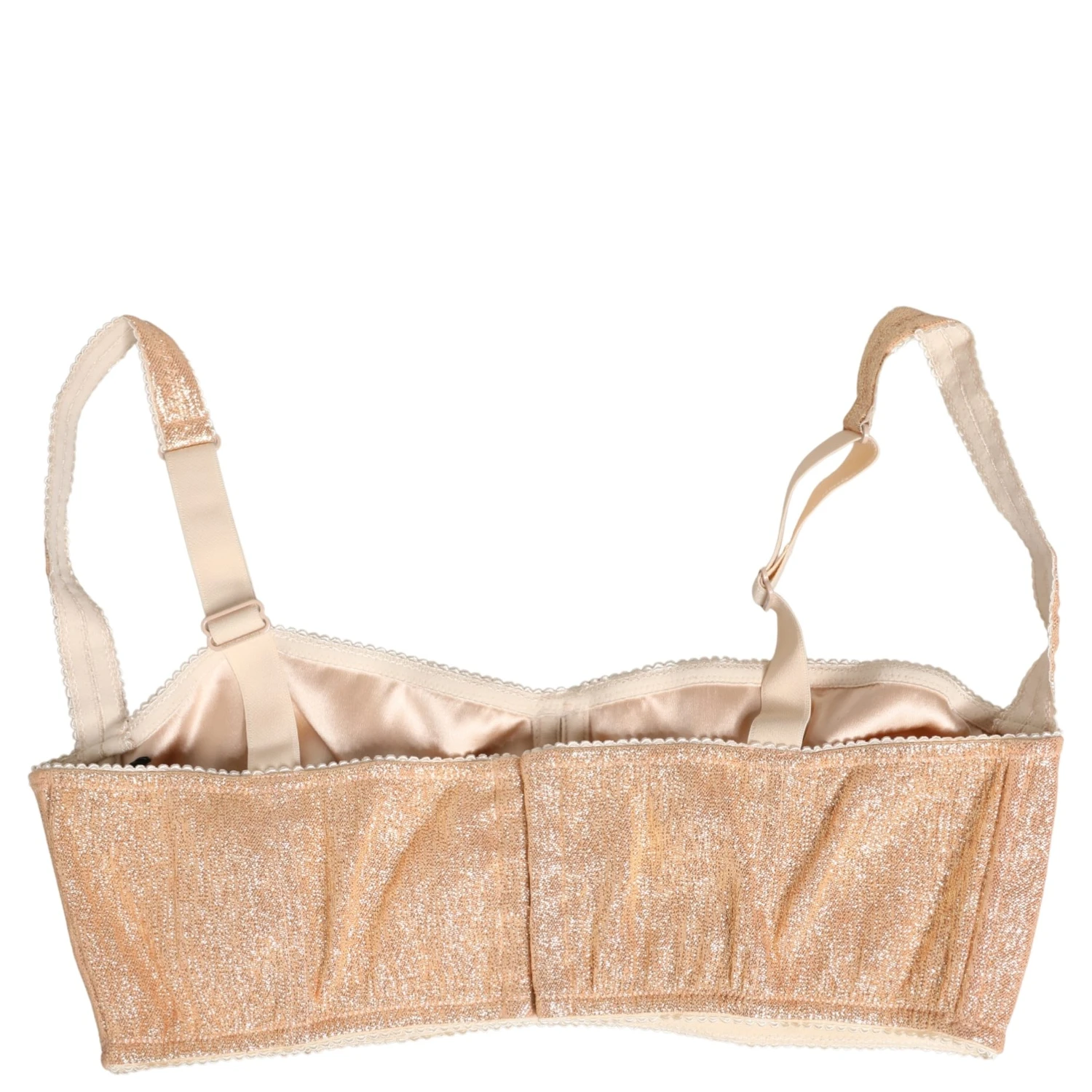 Beige Semi-Pad Underwire Balconette Bra Underwear