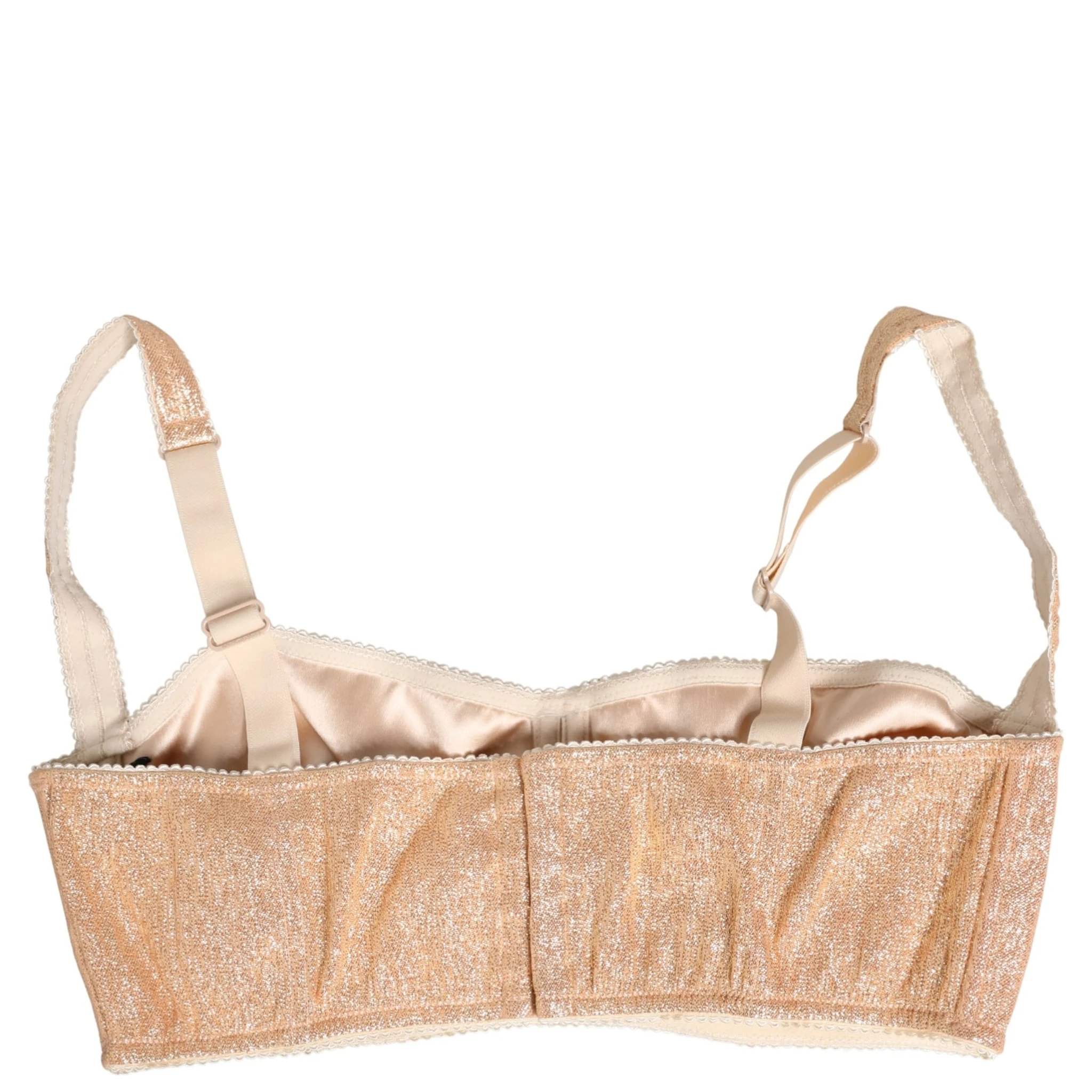 Beige Semi-Pad Underwire Balconette Bra Underwear