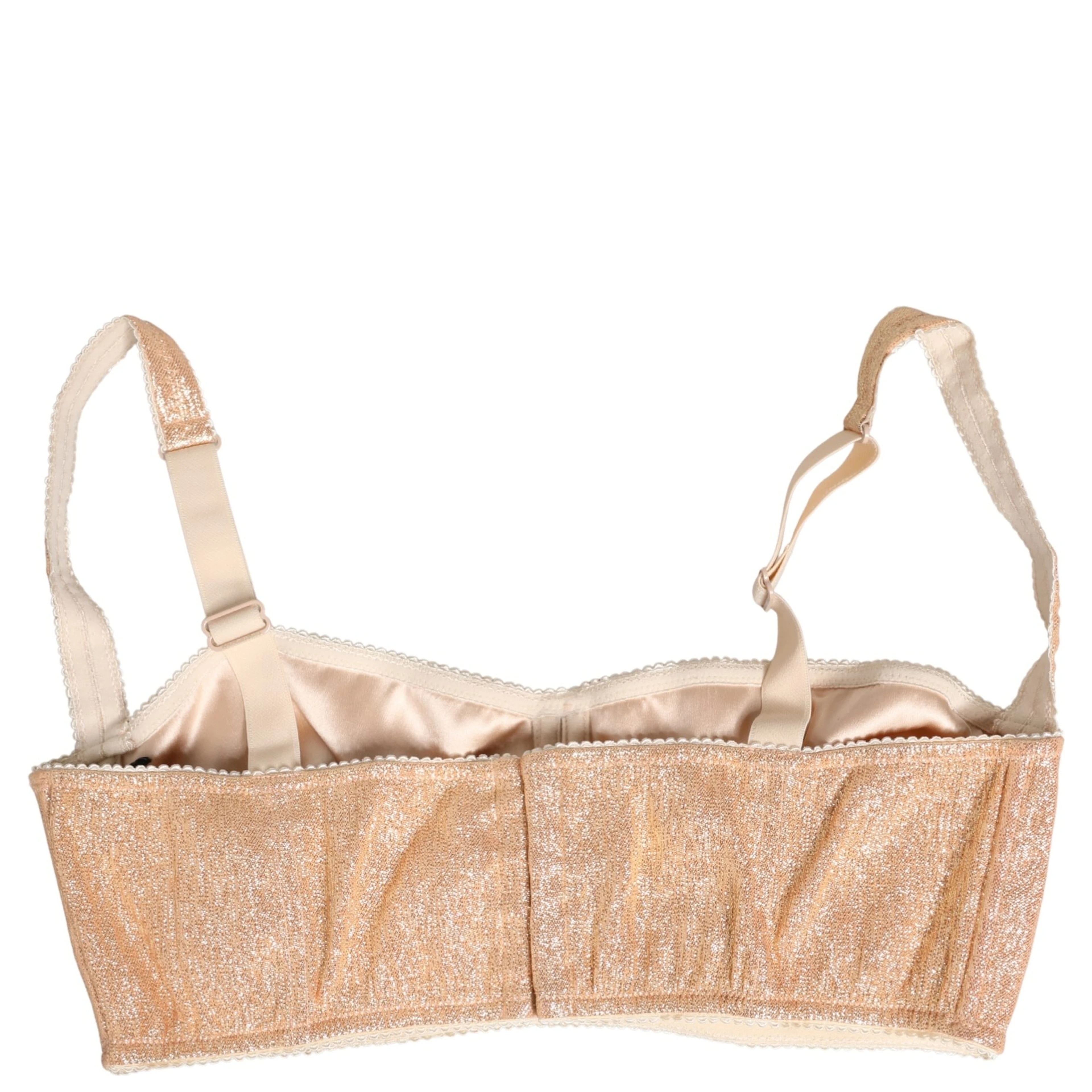 Beige Semi-Pad Underwire Balconette Bra Underwear