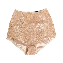 Beige Silk Blend High Waist Girdle Panty Underwear
