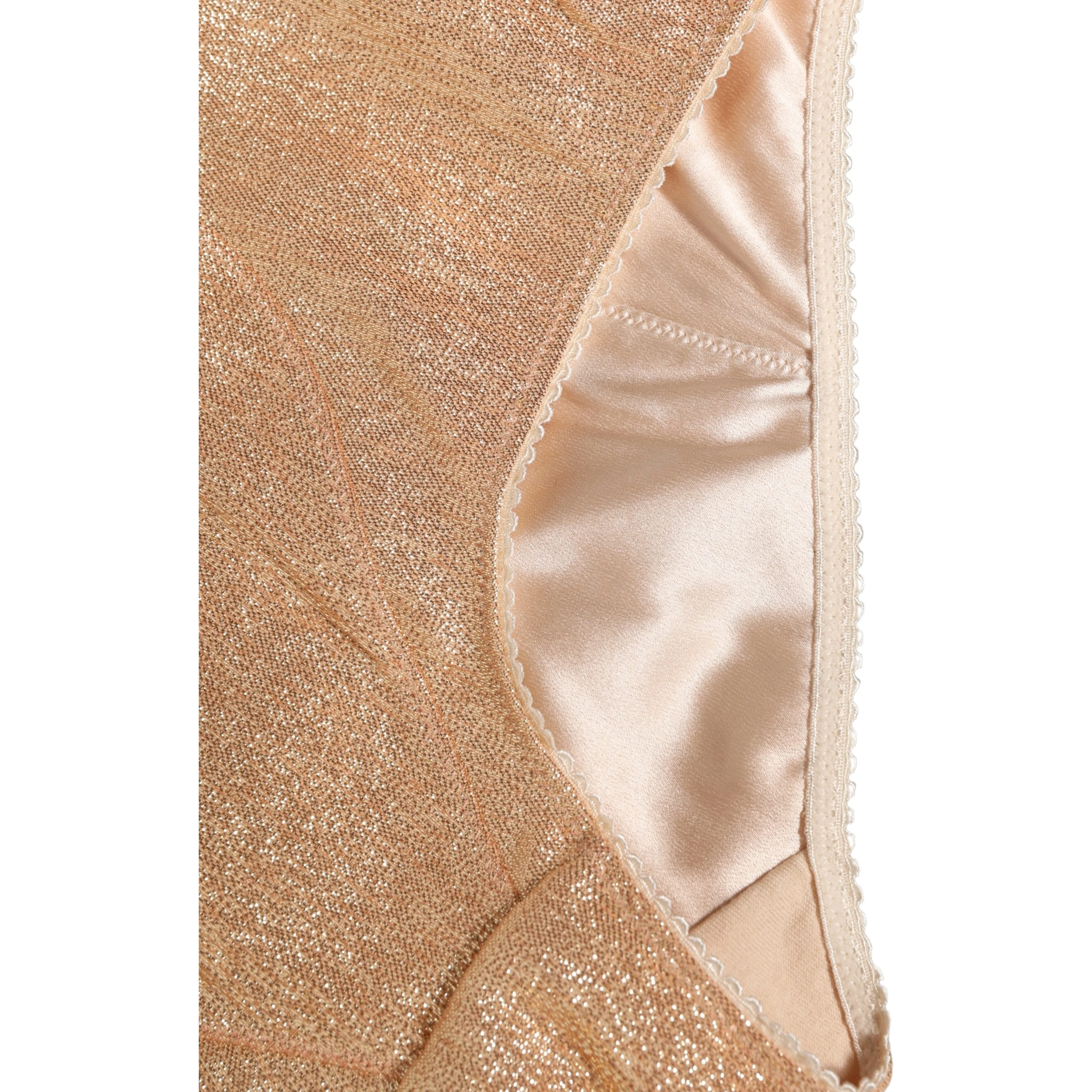 Beige Silk Blend High Waist Girdle Panty Underwear