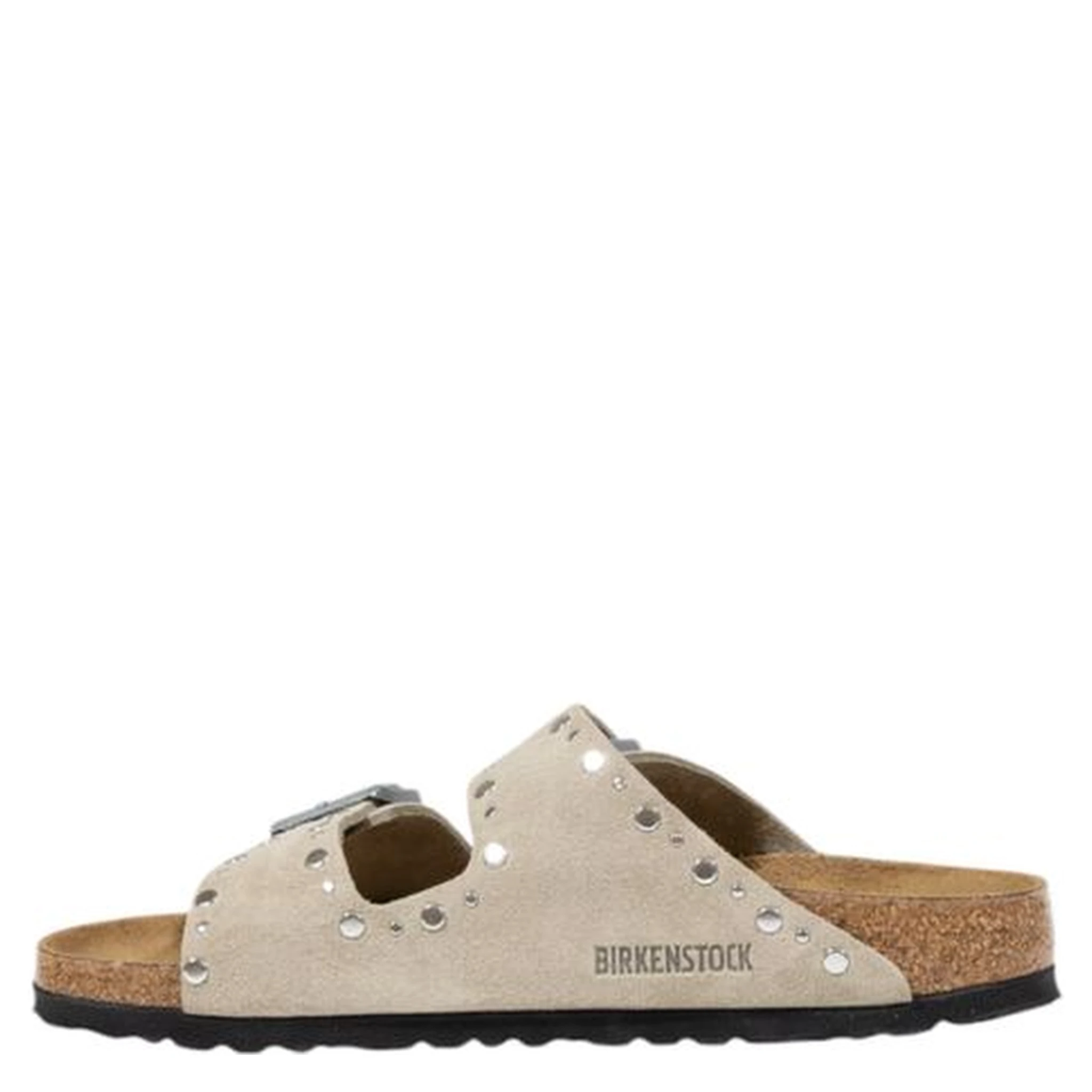 Gray Leather Sandals