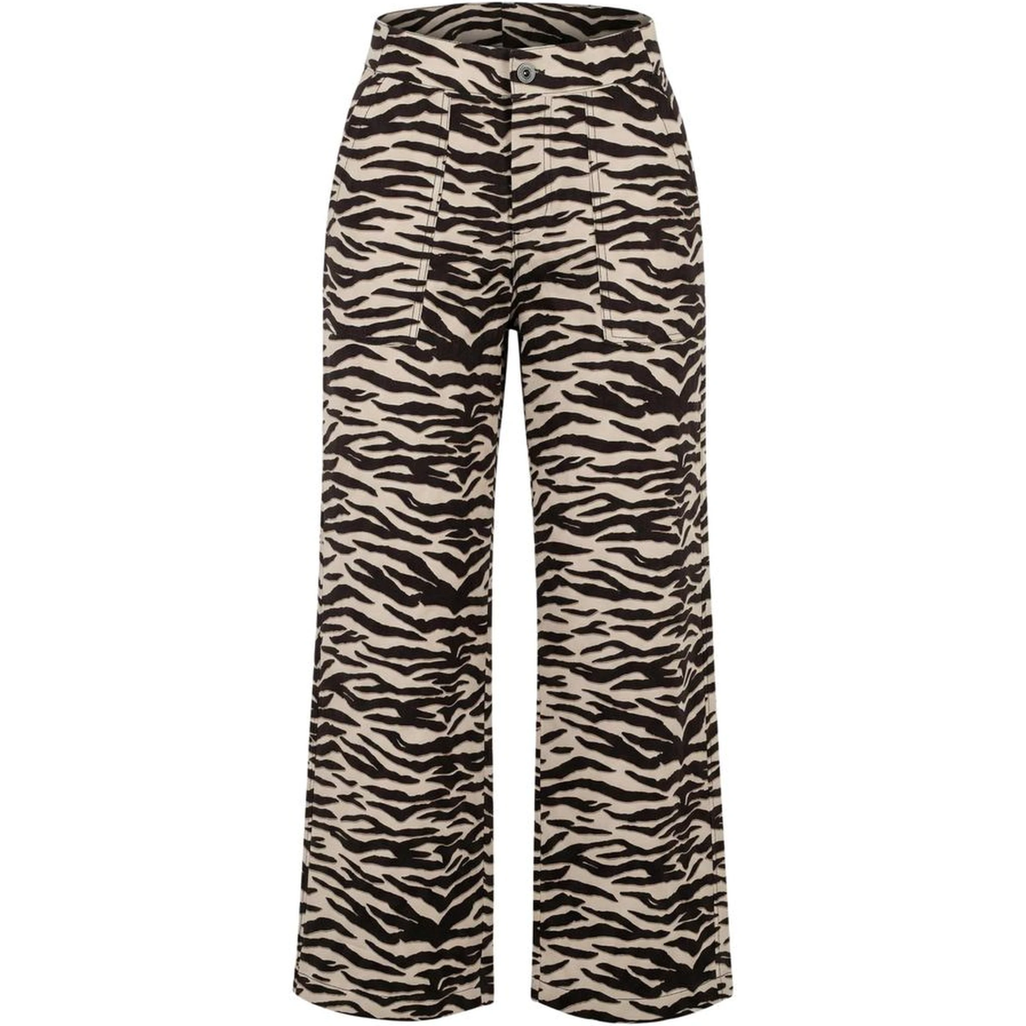 Brown Viscose Casual Pants