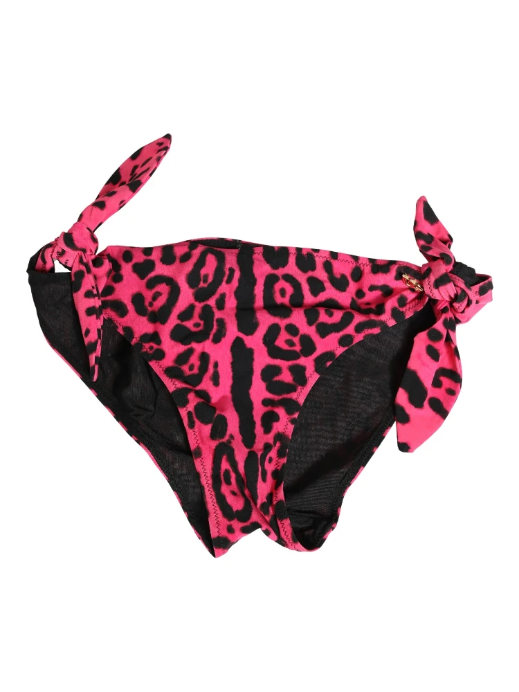 Pink Leopard Print Bikini Bottom Beachwear Swimwear
