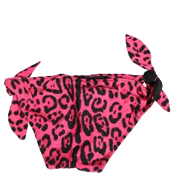 Pink Leopard Print Bikini Bottom Beachwear Swimwear