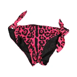Pink Leopard Print Bikini Bottom Beachwear Swimwear
