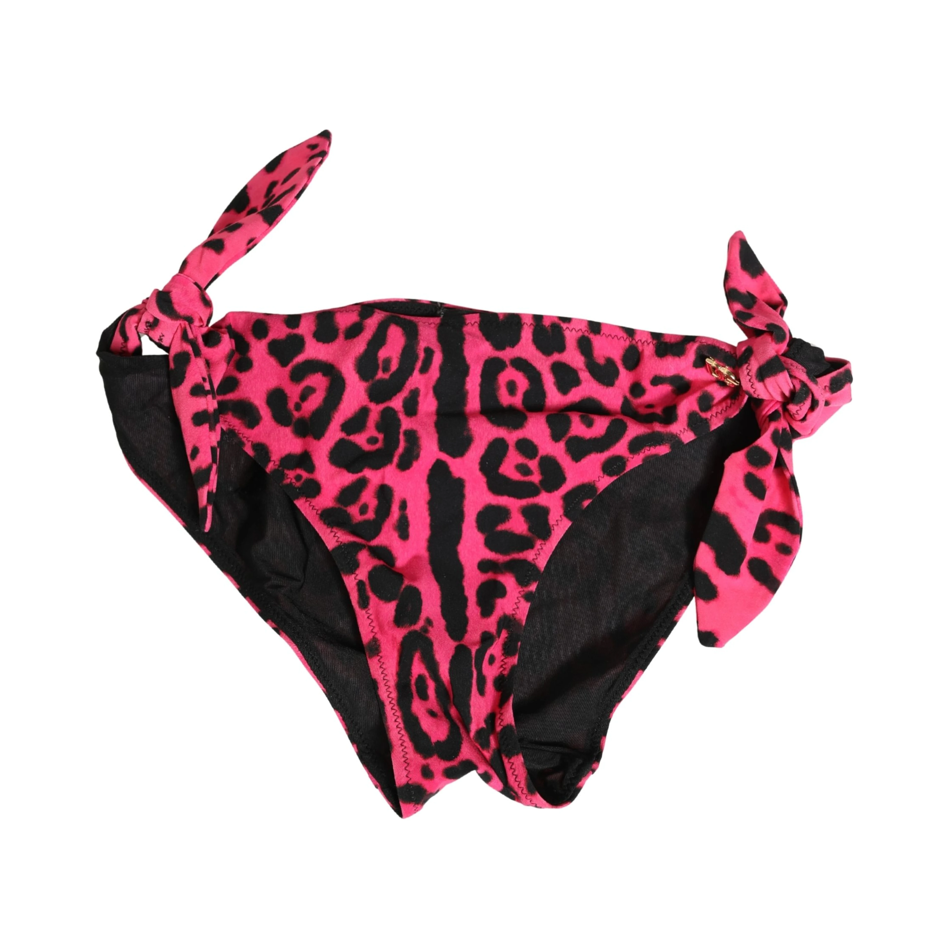 Pink Leopard Print Bikini Bottom Beachwear Swimwear