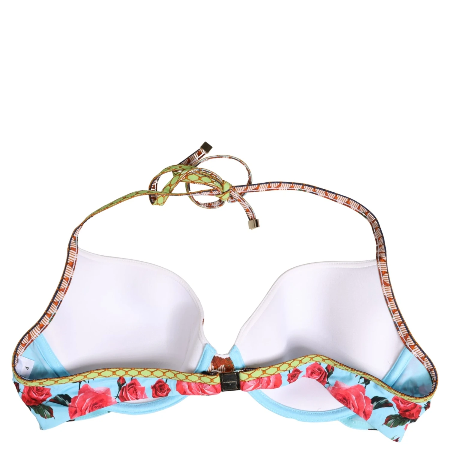 Multicolor Floral Print Halter Bikini Top Swimwear