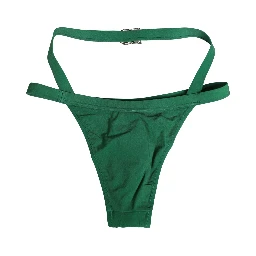 Green Logo Plaque Nylon Brief Panty Underwear