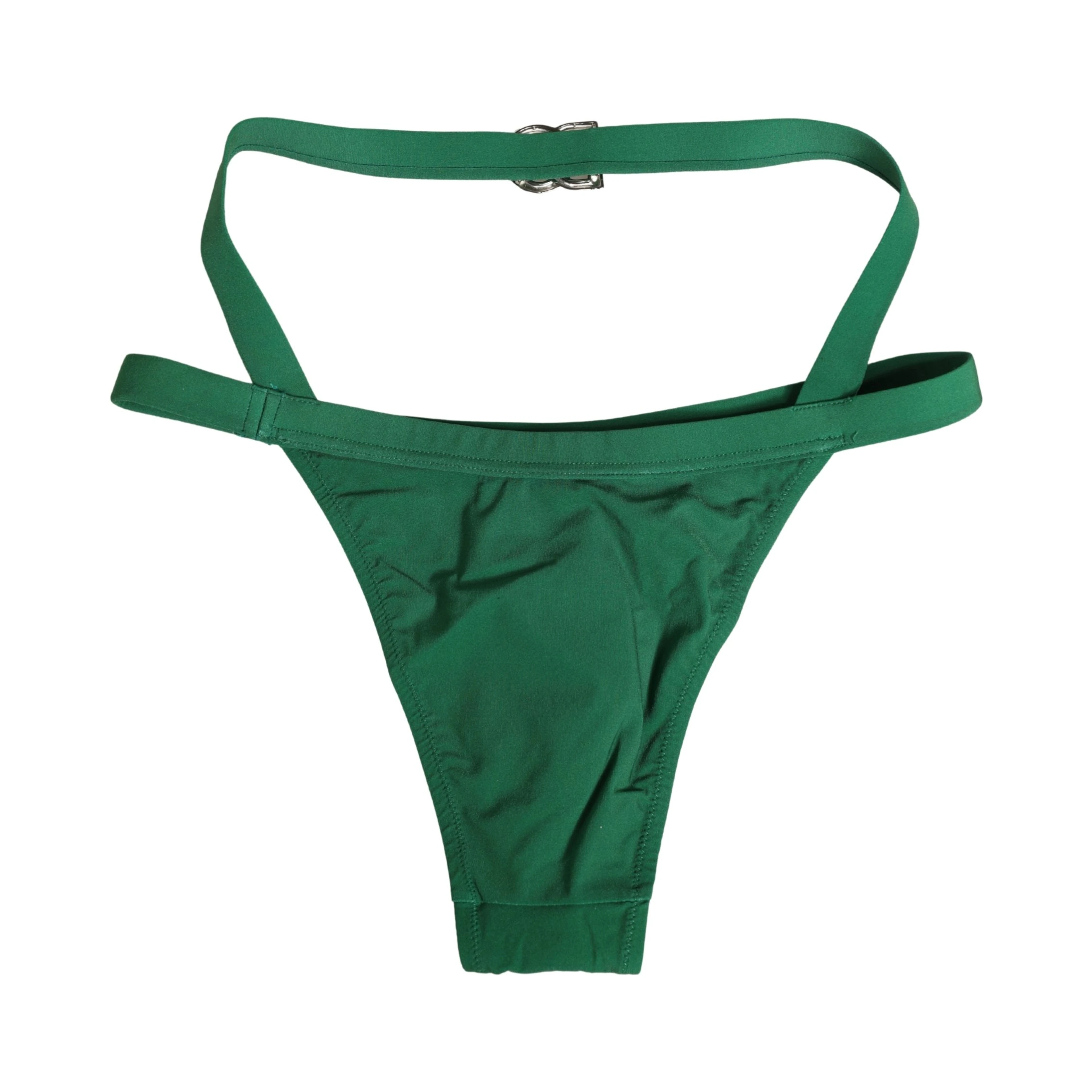Green Logo Plaque Nylon Brief Panty Underwear
