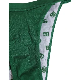 Green Logo Plaque Nylon Brief Panty Underwear