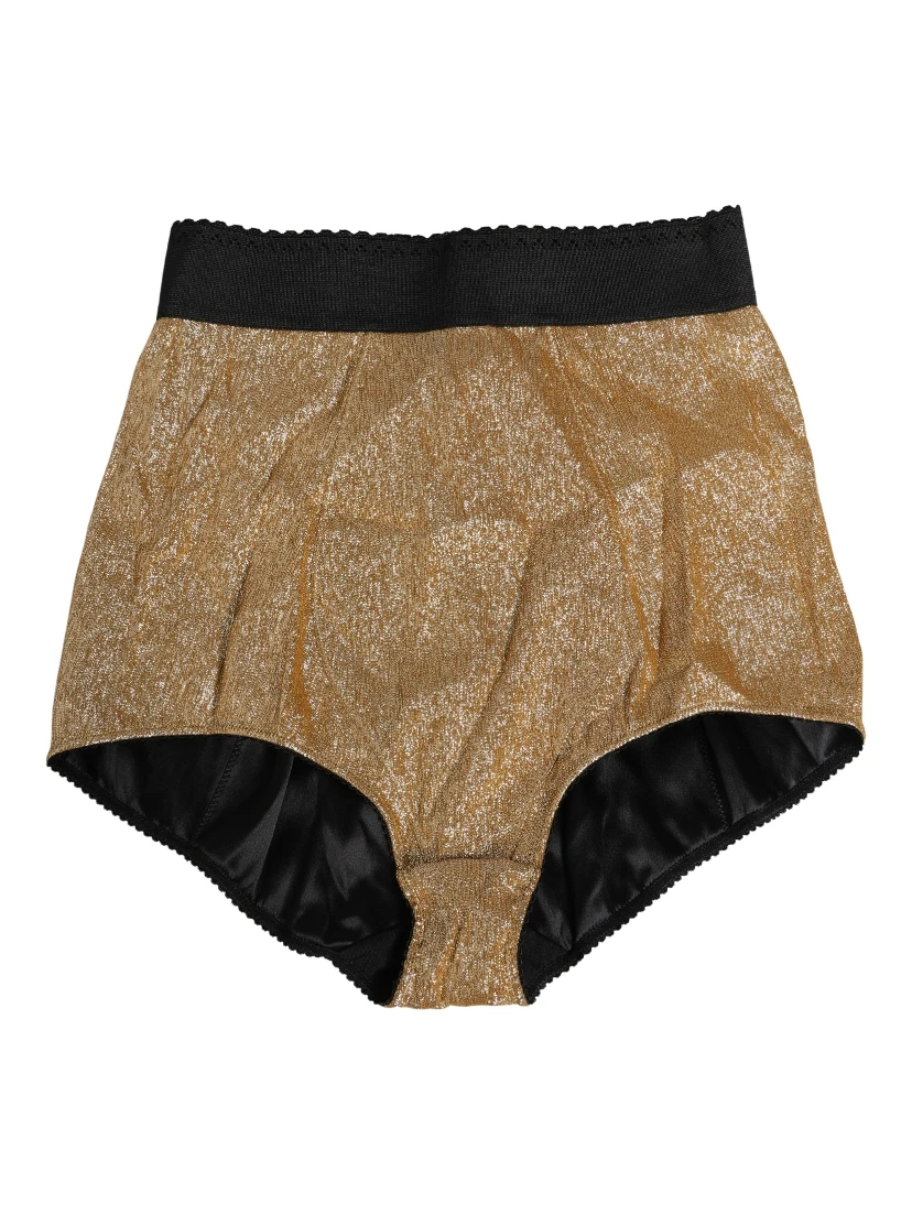 Gold Silk Blend High Waist Girdle Panty Underwear
