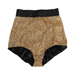 Gold Silk Blend High Waist Girdle Panty Underwear