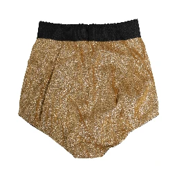 Gold Silk Blend High Waist Girdle Panty Underwear
