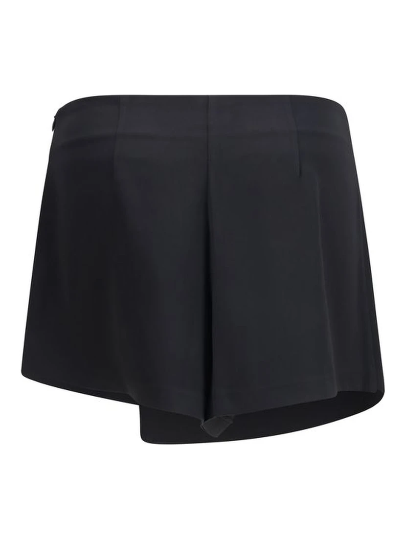 Black Polyester Short And Mini Shorts