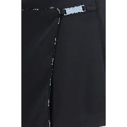 Black Polyester Short And Mini Shorts