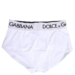 White Nylon Logo Waistband Panty Underwear