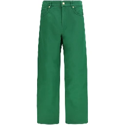 Bicolor Cotton Casual Pants
