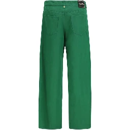 Bicolor Cotton Casual Pants