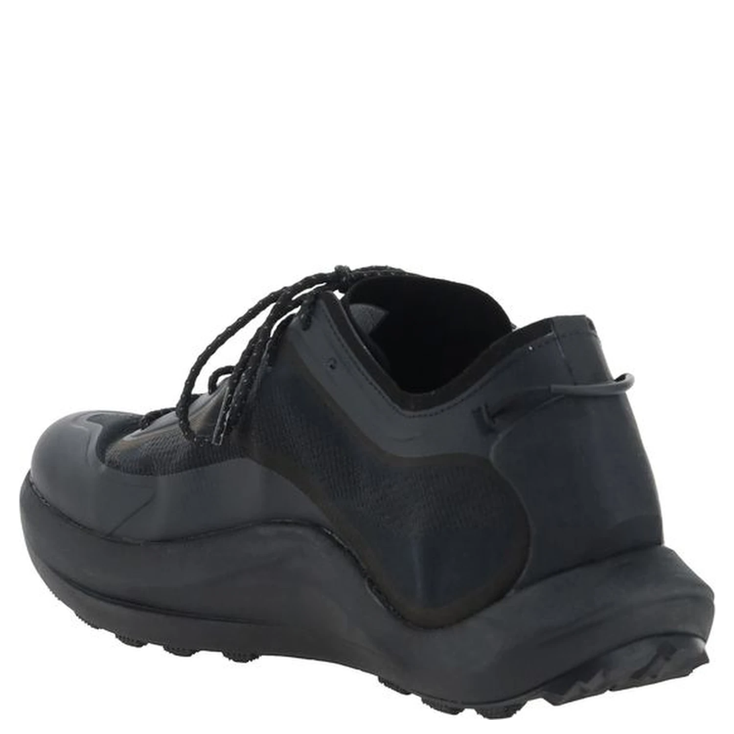 Black Rubber Athletic Sneakers