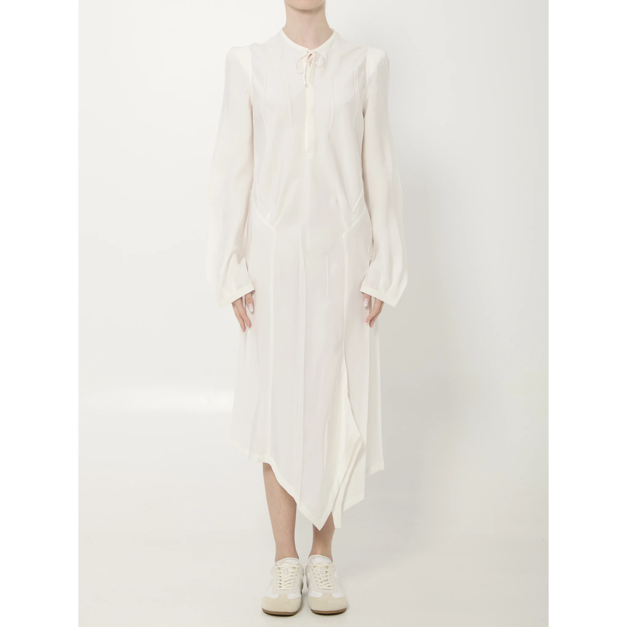 Creased Bias midi dress