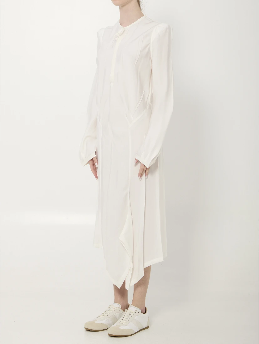 Creased Bias midi dress