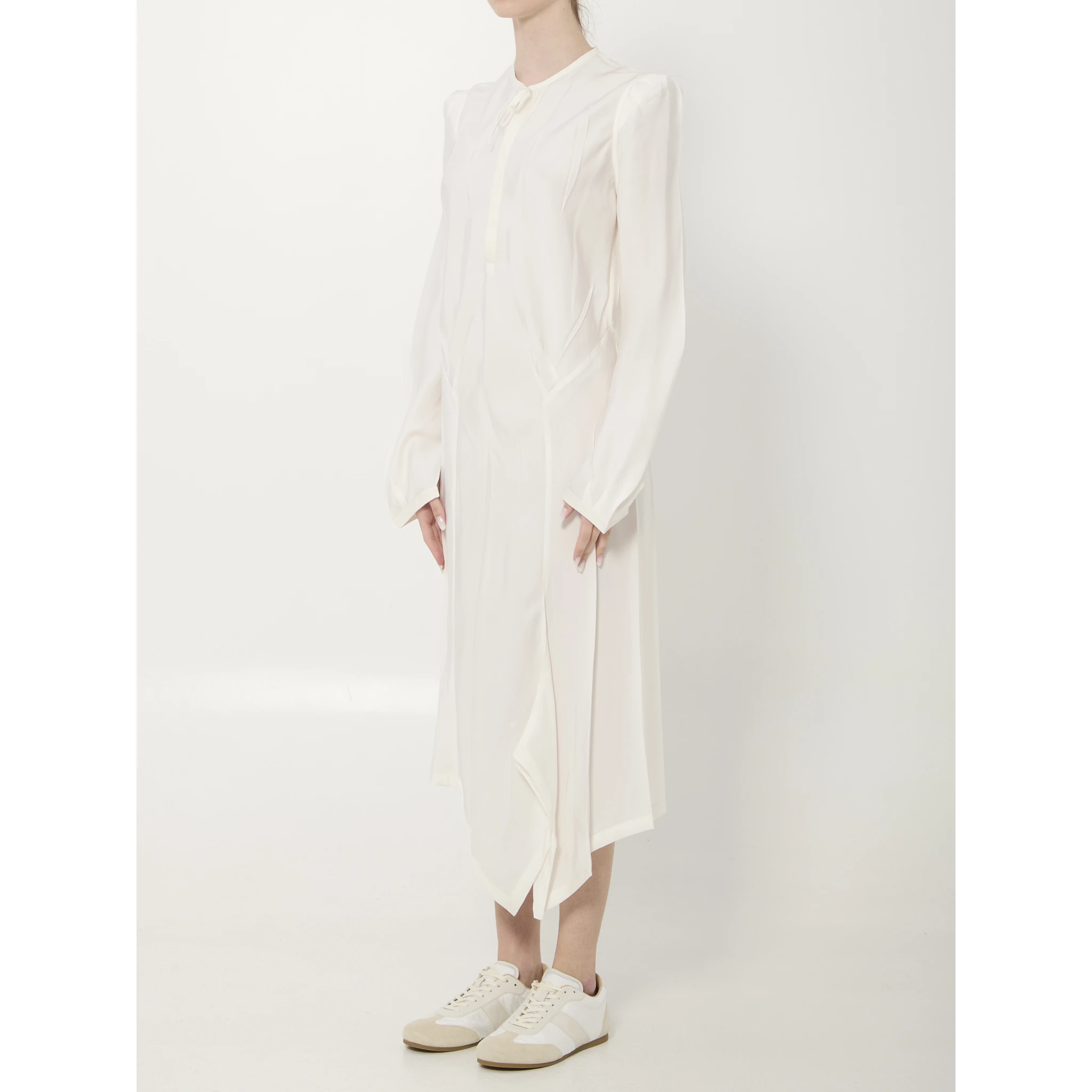 Creased Bias midi dress