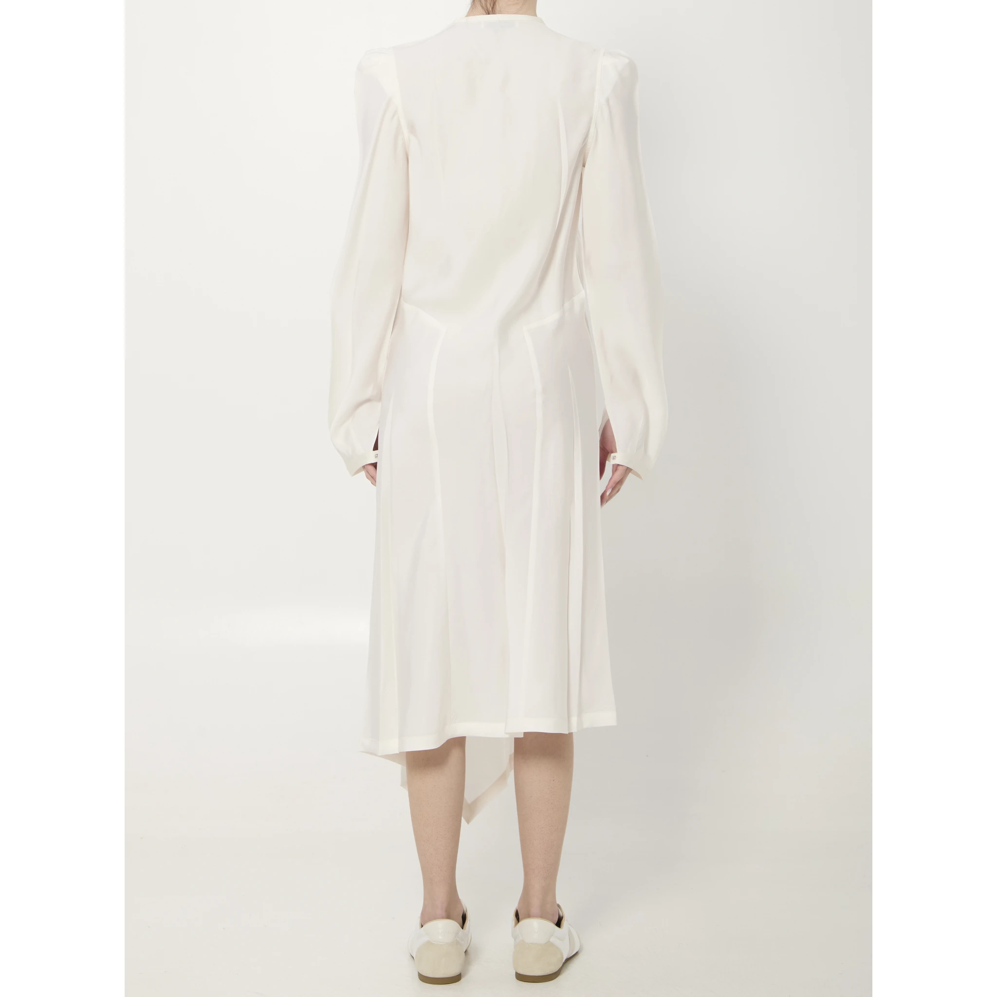 Creased Bias midi dress