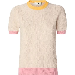 Cotton and silk short sleeves knitwear