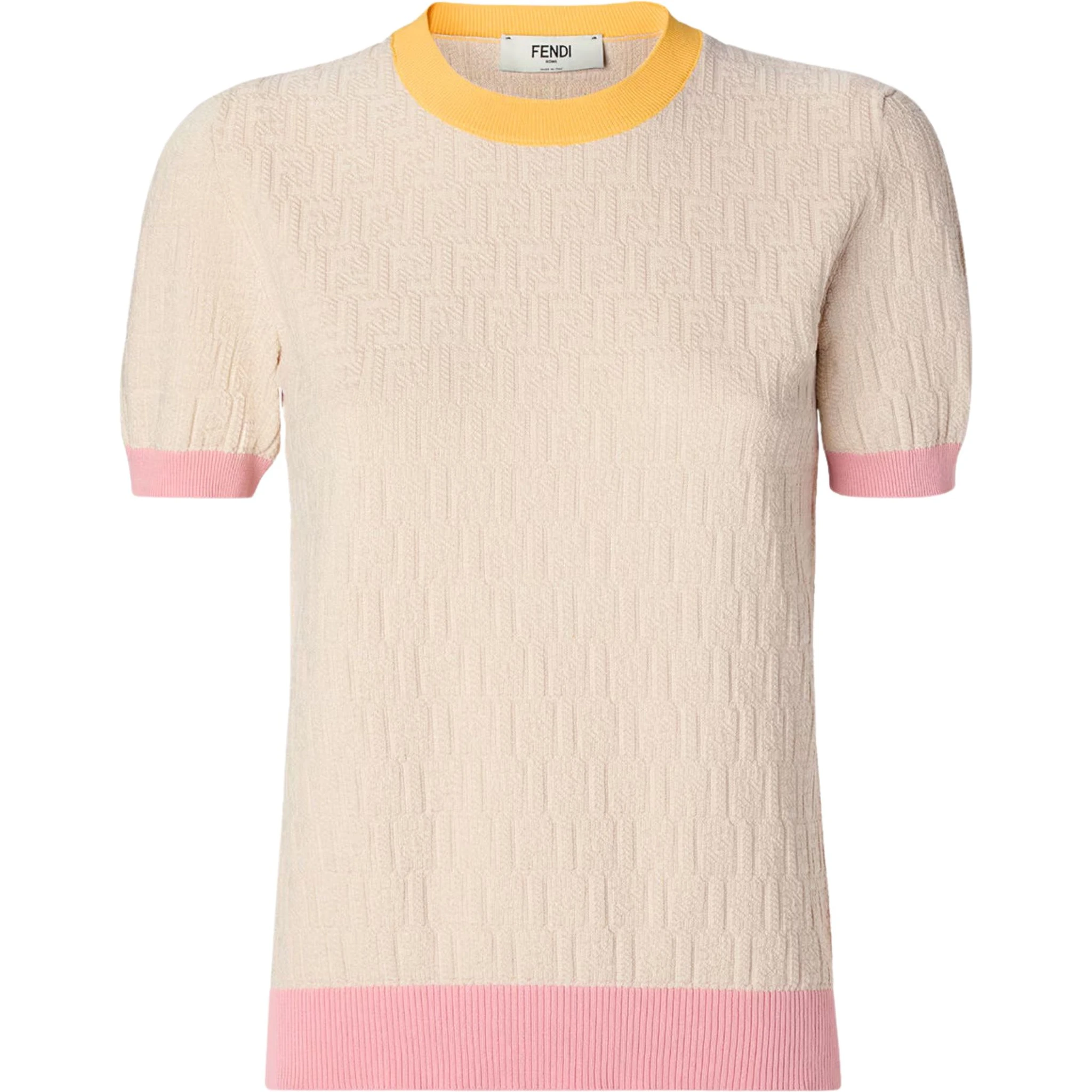 Cotton and silk short sleeves knitwear