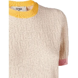 Cotton and silk short sleeves knitwear