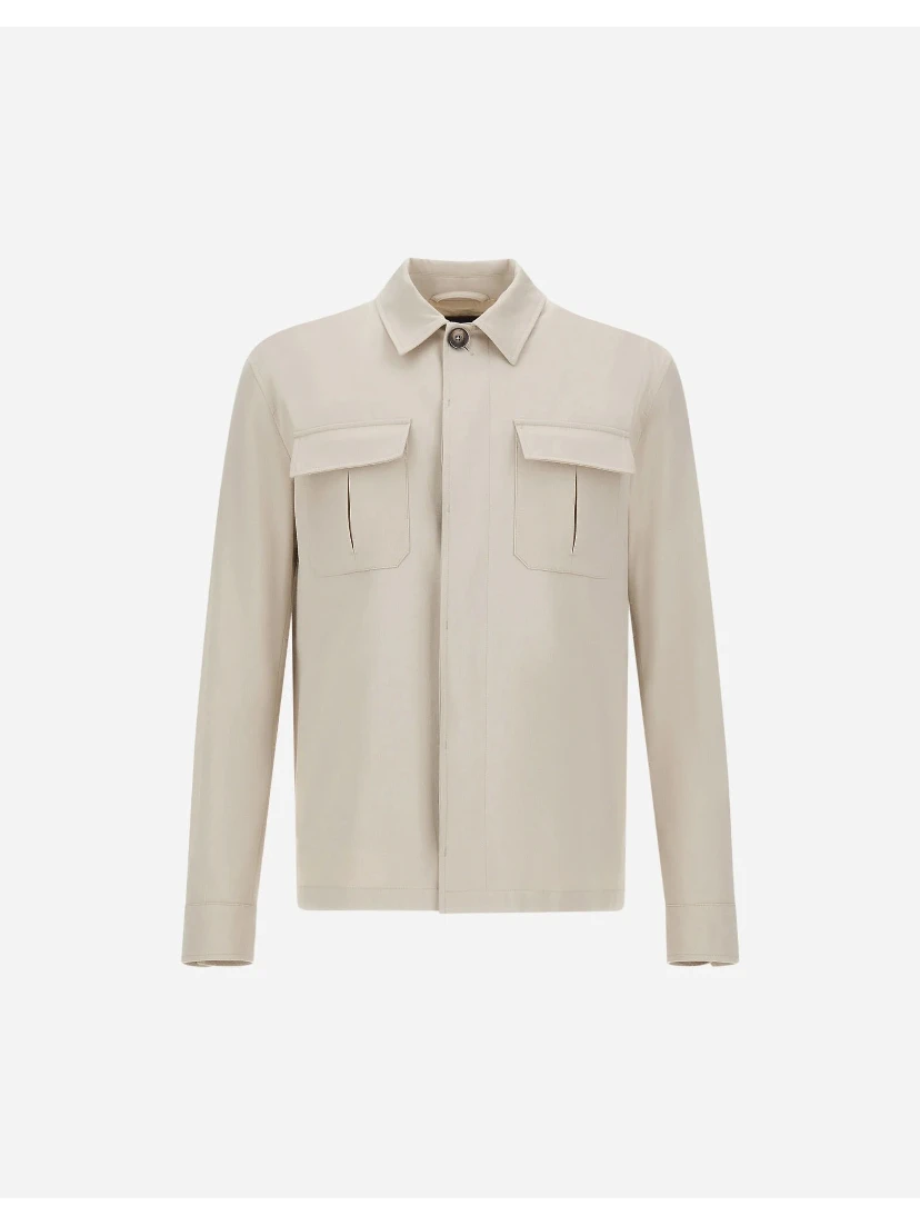 Overshirt jacket in cotton