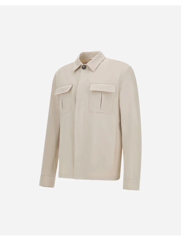Overshirt jacket in cotton alternative
