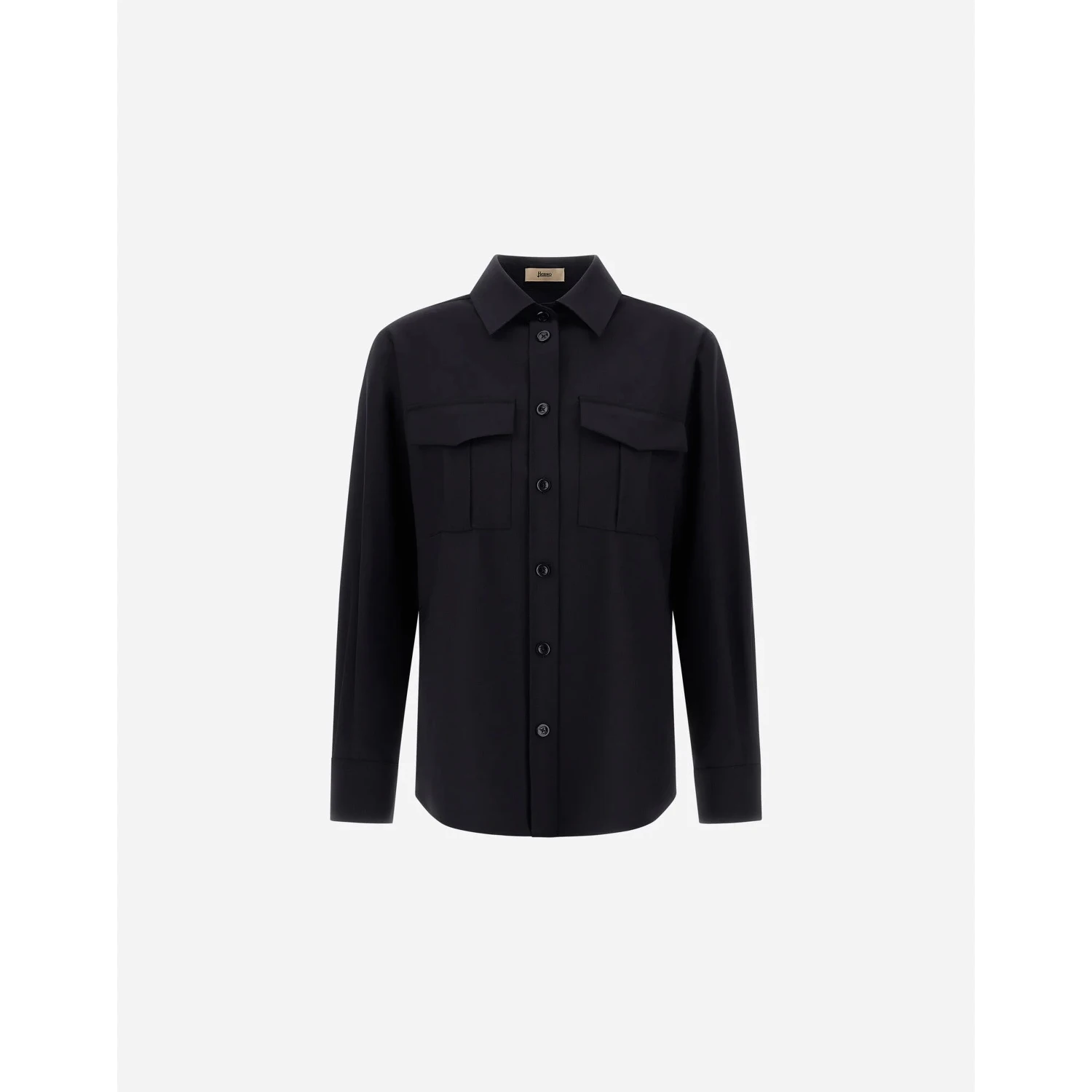 Wool blend overshirt jacket