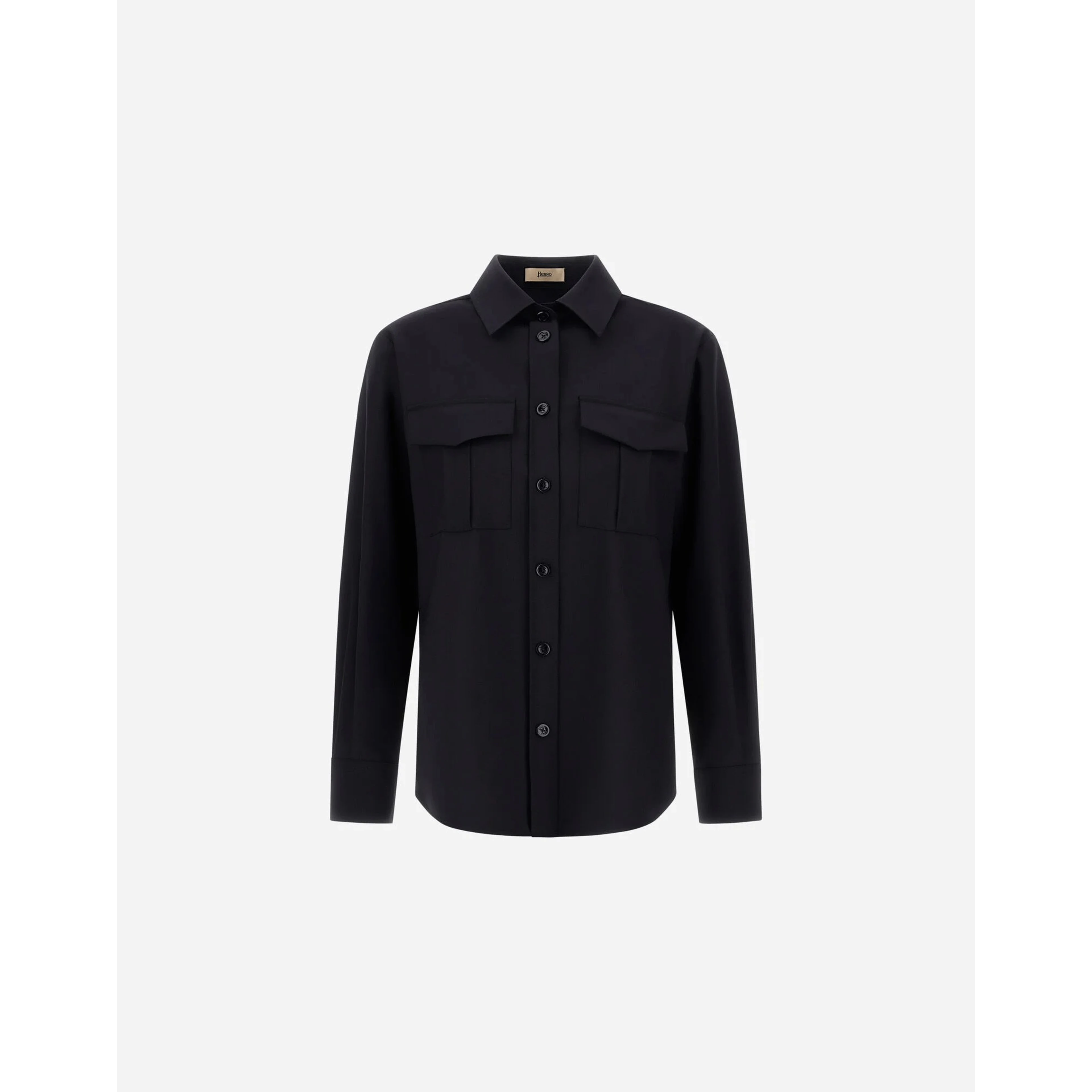 Wool blend overshirt jacket