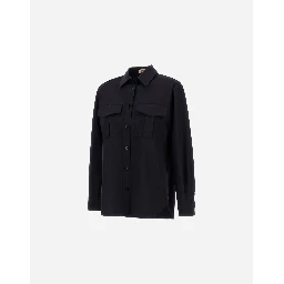 Wool blend overshirt jacket