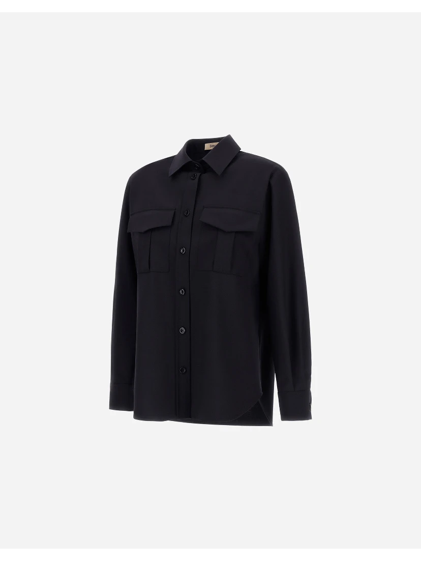 Wool blend overshirt jacket