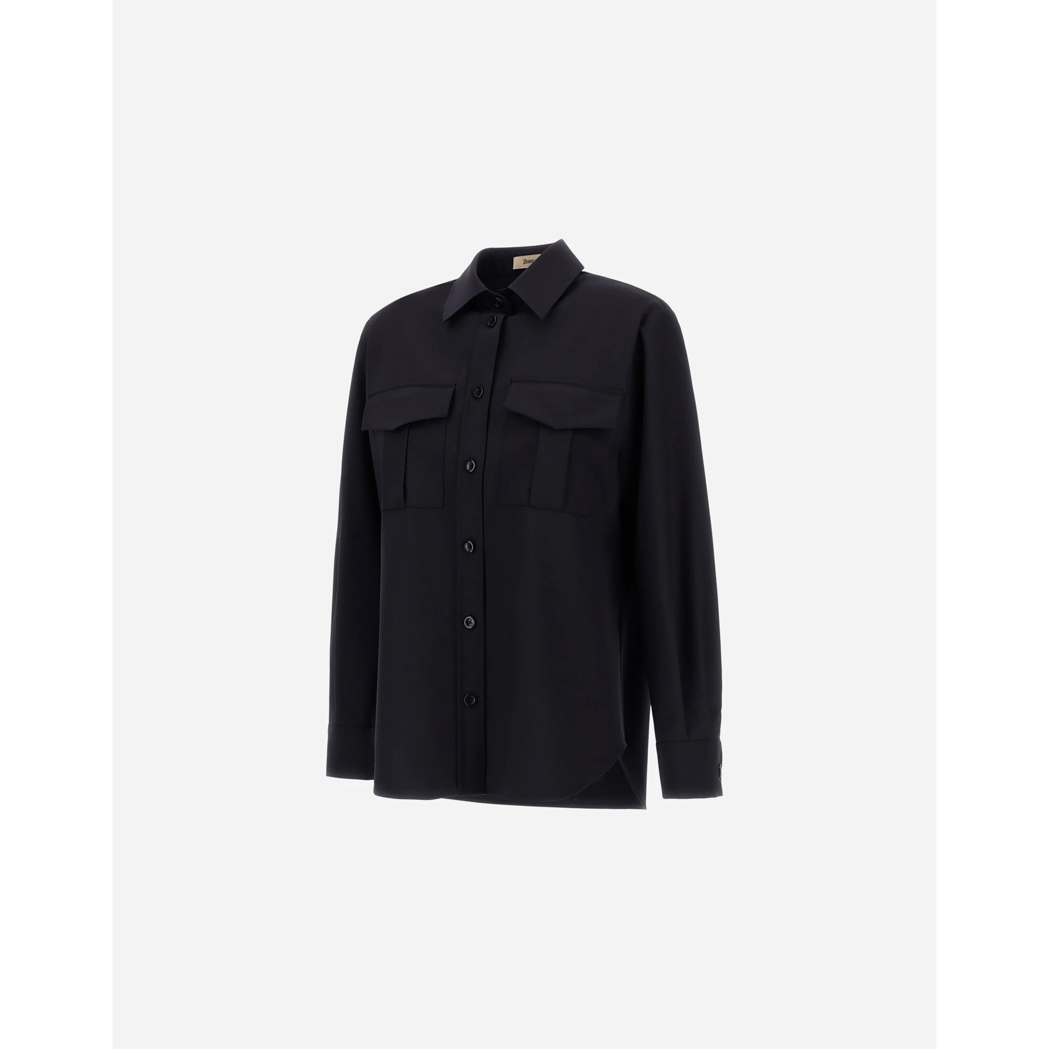 Wool blend overshirt jacket