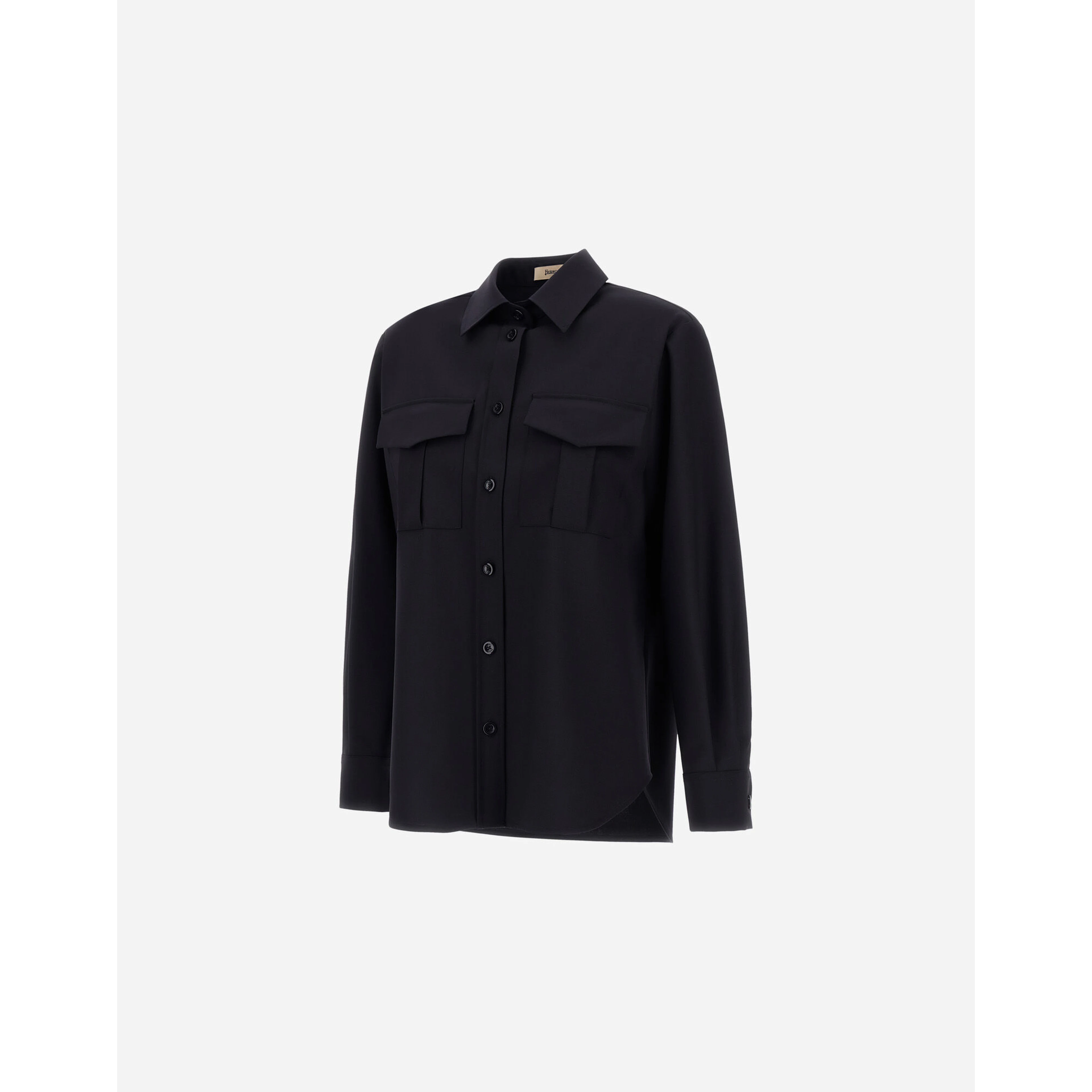 Wool blend overshirt jacket