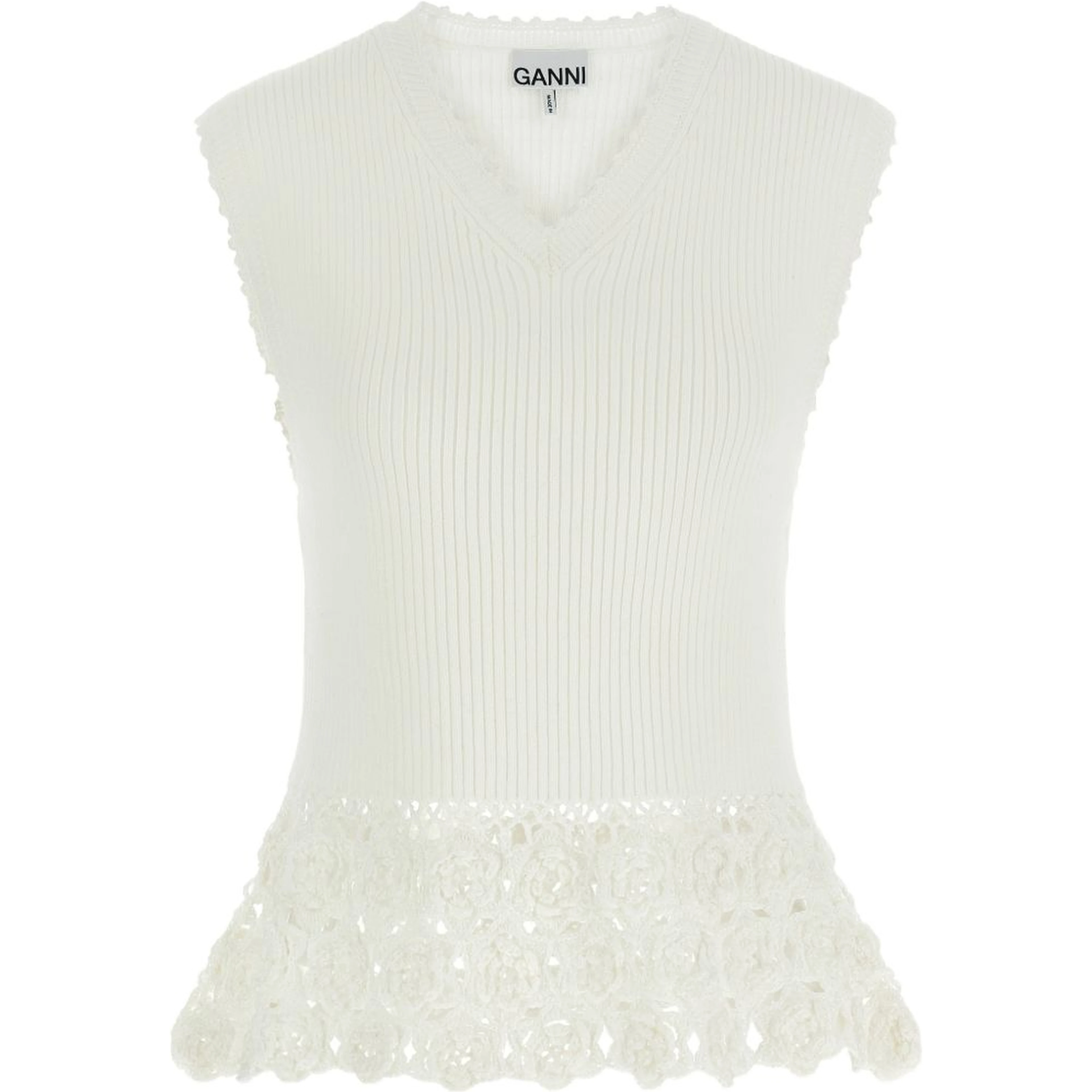 GANNI Top Ivory