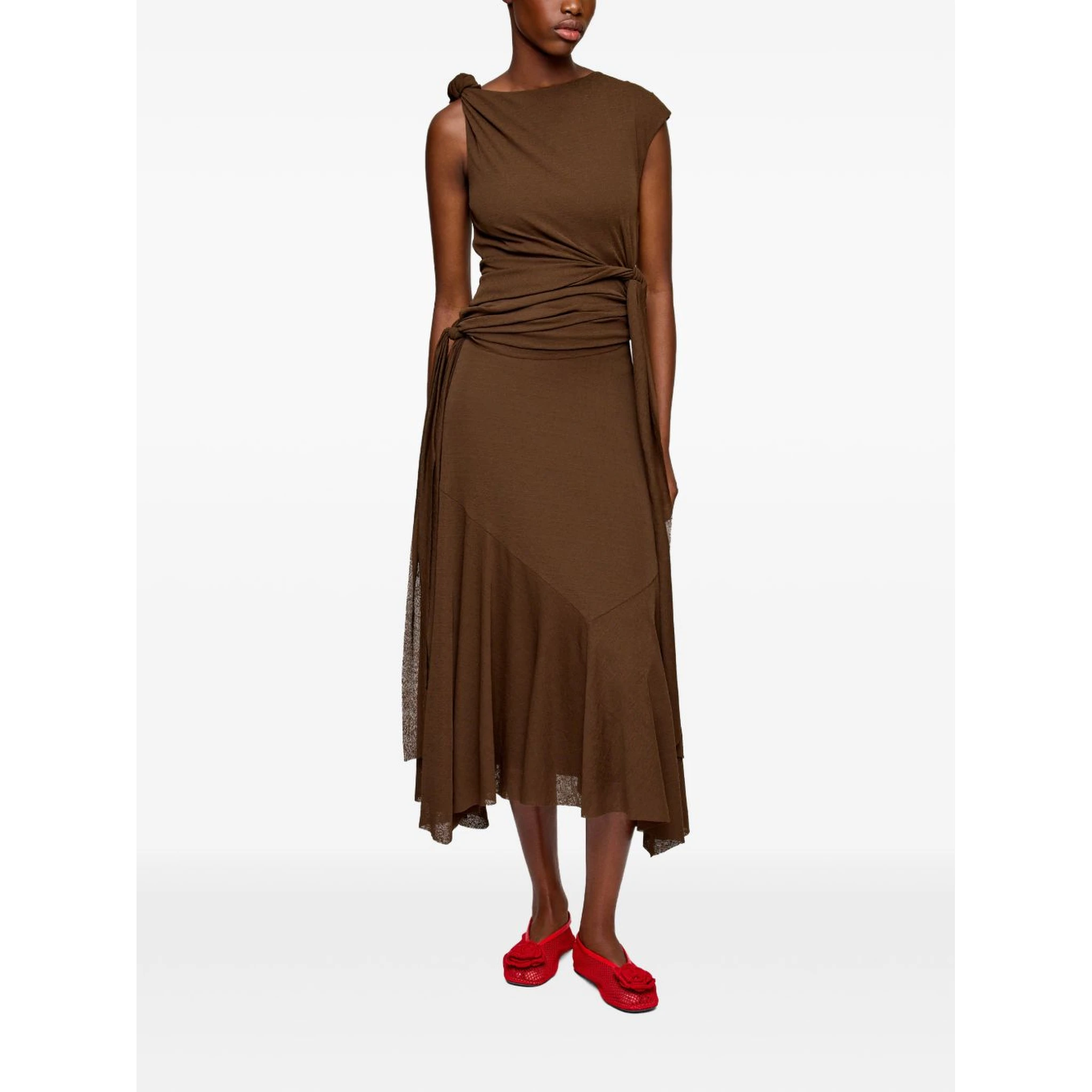 فساتين غاني بنية اللون