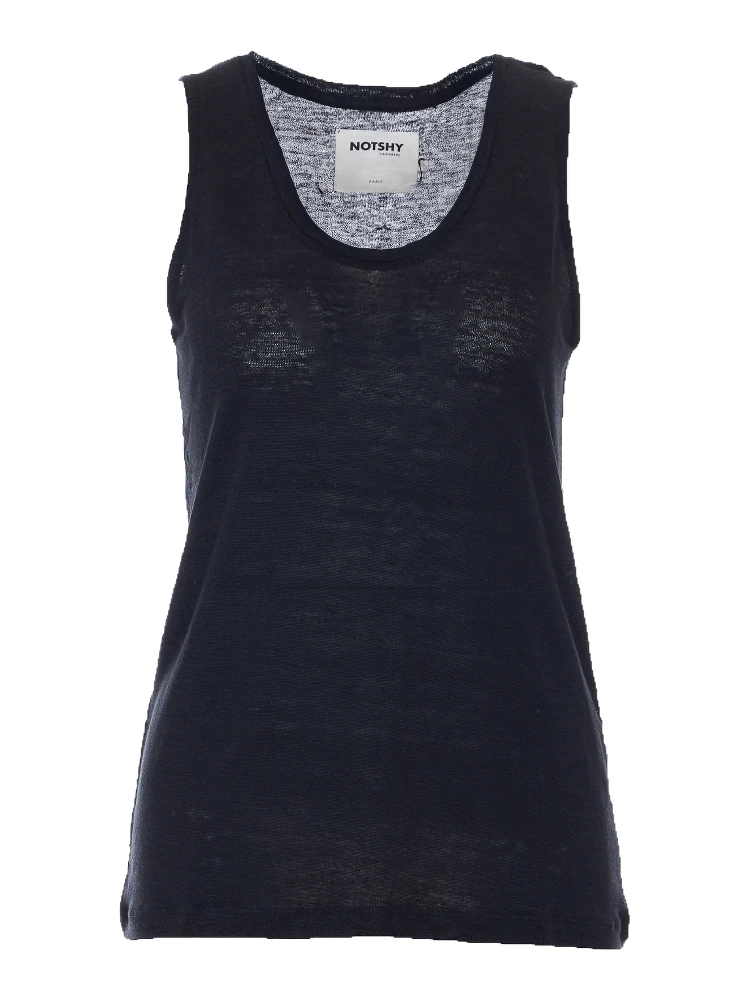 NOT SHY Top Black
