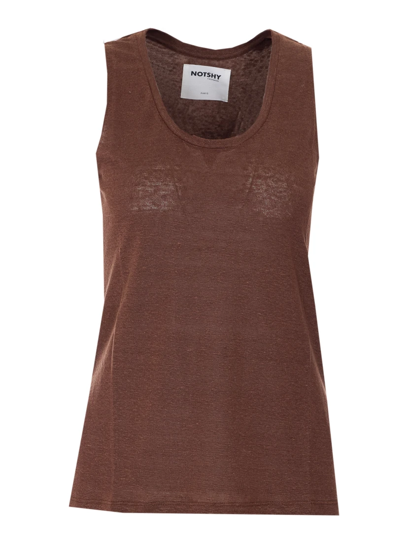 NOT SHY Top Brown