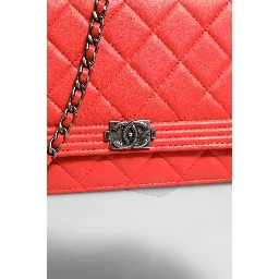 Chanel Boy Wallet on Chain Red Lambskin
