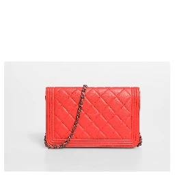 Chanel Boy Wallet on Chain Red Lambskin