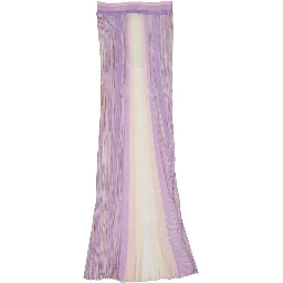 Purple Cotton Long Skirt