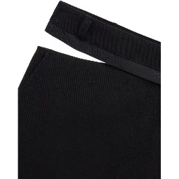 Black Virgin Wool Long Skirt