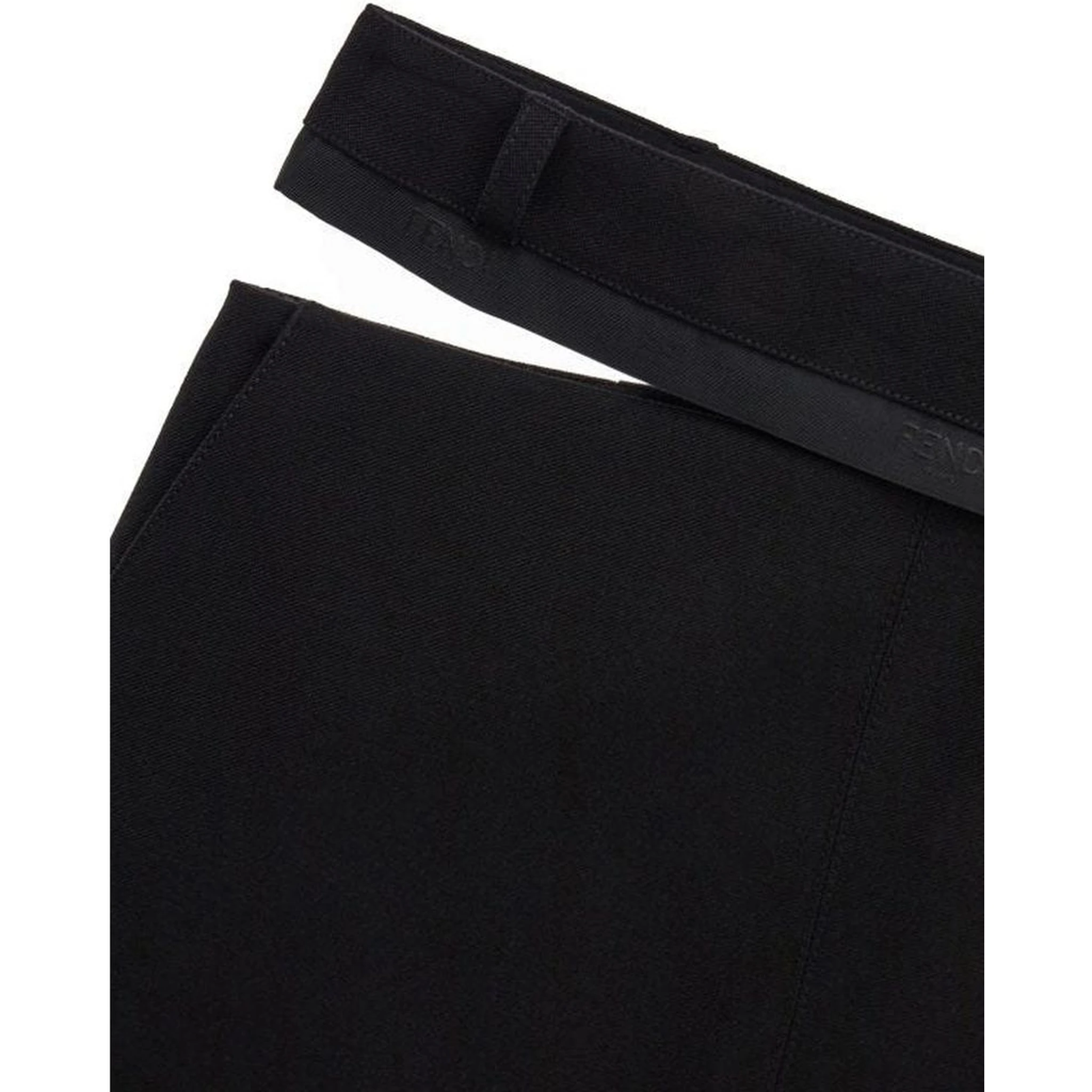 Black Virgin Wool Long Skirt