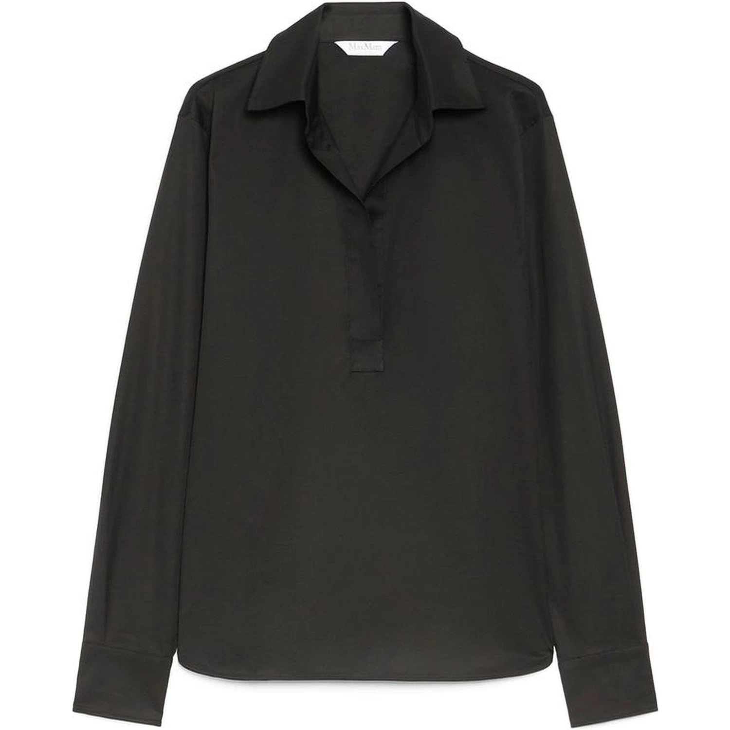 Black Cotton Dress Shirt